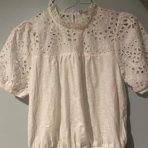 Beautiful anthropologie blouse with lace